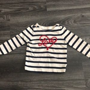 Toddler girls baby gap “Love” long sleeved shirt